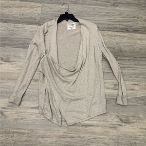 Abercrombie & Fitch Beige Draped Cardigan